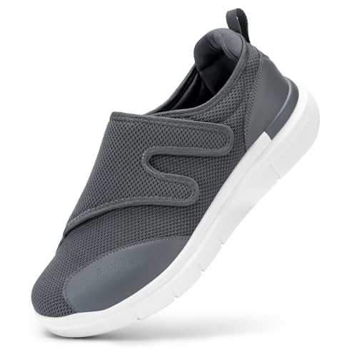 FitVille Diabetiker Schuhe Herren Extra Weite Einstellbar Walking Schuhe für Fußschwellung erweiterte Breiten Klettverschluss Gesundheitsschuhe Holzkohle Blau 43 EU Weit FitVille Diabetiker Schuhe Herren Extra Weite Einstellbar Walking Schuhe für Fußschwellung erweiterte Breiten Klettverschluss Gesundheitsschuhe Holzkohle Blau 43 EU Weit von FitVille
