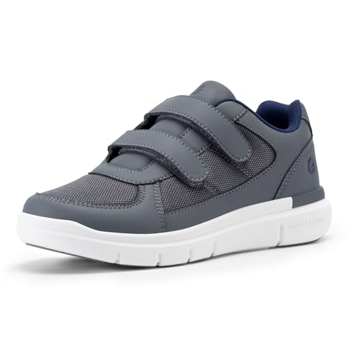 FitVille Schuh für Herren extra weite Duo Strap V3 weich Senioren Hausschuhe Grau 42.5 EU X-Weit von FitVille