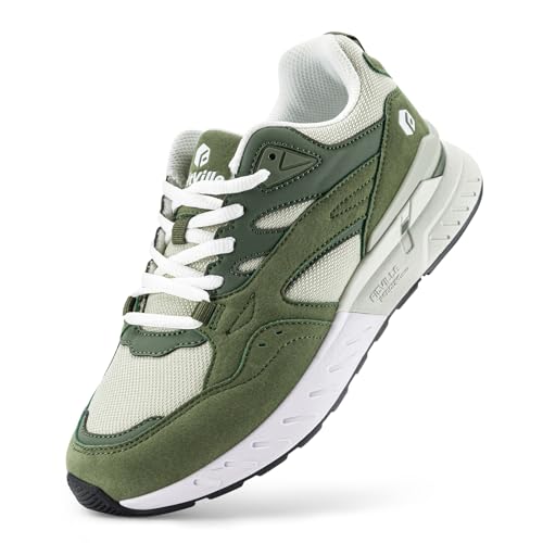 FitVille Extra Weit Laufschuhe Damen Sportschuhe Walking Schuhe Breite Turnschuhe Leichte Joggingschuhe Fitnessschuhe Bequeme Sneakers für Breite Füße,Grün,39.5 EU,Weit von FitVille