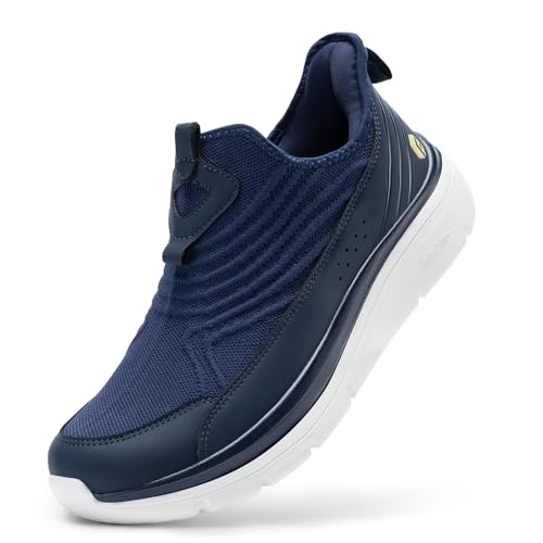 FitVille Extra Weit Slip On Walkingschuhe Herren Laufschuhe Atmungsaktive Sneaker Bequem Sportschuhe für Breite Füße Schlupfschuhe,Blau,46.5 EU,X-Weit FitVille Extra Weit Slip On Walkingschuhe Herren Laufschuhe Atmungsaktive Sneaker Bequem Sportschuhe für Breite Füße Schlupfschuhe,Blau,46.5 EU,X-Weit von FitVille