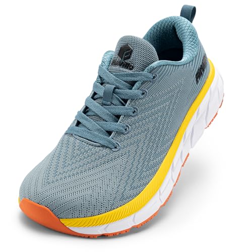 FitVille Extra Weite Laufschuhe Herren Joggingschuhe Gedämpft Sportschuhe Leicht Atmungsaktiv Turnschuhe Tennis Fitness Jogging Walkingschuhe,Blau,49 EU,Weit von FitVille