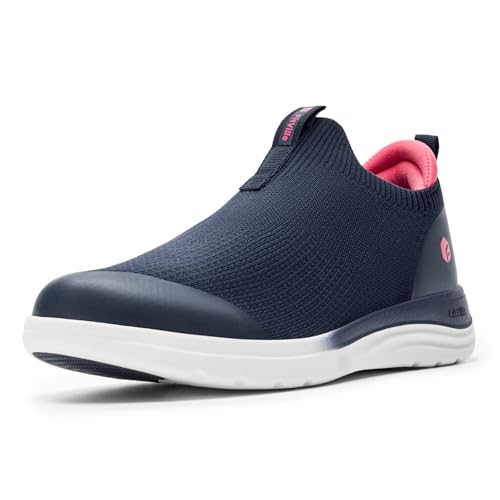 FitVille Hands Free Schuhe Damen Slip On Sneaker Extra Weit Turnschuhe Weite K 39.5 EU X-Weit Blau von FitVille