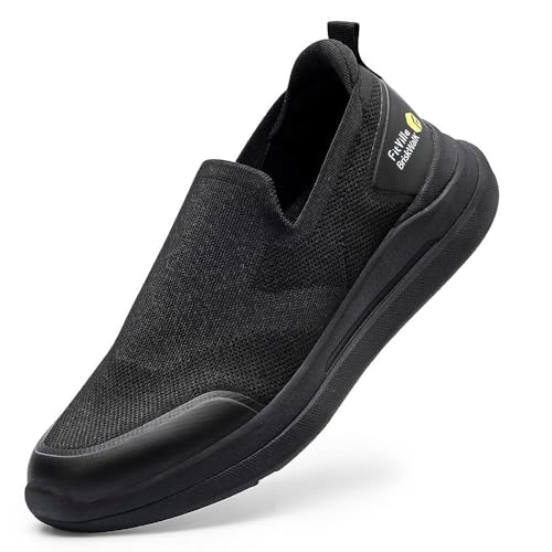 FitVille Schuhe Herren extra breit Bequeme Turnschuh Leicht Walkingschuhe Atmungsaktiv Breite Slipper Schuhe, Schwarz, 46.5 EU X-Weit FitVille Schuhe Herren extra breit Bequeme Turnschuh Leicht Walkingschuhe Atmungsaktiv Breite Slipper Schuhe, Schwarz, 46.5 EU X-Weit von FitVille