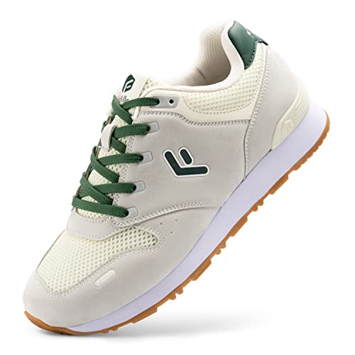 FitVille Laufschuhe Herren Breit Sportschuhe Maenner Atmungsaktiv Sneaker mit Schnürung für Herren vorne breiter Grau 42.5 EU Weit von FitVille