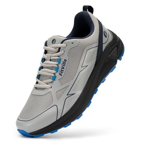 FitVille Laufschuhe Herren Extra Weite Traillaufschuhe Straßenlaufschuhe Breit Sneaker Leicht Sportschuhe Outdoor Schuhe Bequeme Fitnessschuhe Trekkingschuhe Grau 46.5 EU X-Weit FitVille Laufschuhe Herren Extra Weite Traillaufschuhe Straßenlaufschuhe Breit Sneaker Leicht Sportschuhe Outdoor Schuhe Bequeme Fitnessschuhe Trekkingschuhe Grau 46.5 EU X-Weit von FitVille