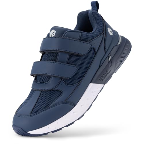 FitVille Schuhe Herren Extra Breit Klettverschluss Breite Sportschuhe Laufschuhe Outdoor Blau gr. 49 EU Weit von FitVille