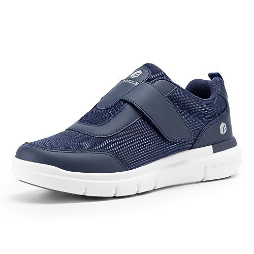 FitVille Schuhe Herren breit StrapEase V4 Fitness Sneaker Outdoor Reha-Schuh mit Klettverschluss weite 9 2e Blau von FitVille