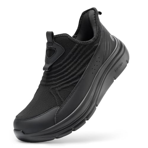 FitVille Slip On Sneakers Herren Walkingschuhe Extra Weit Sportschuhe Leichte Laufschuhe Atmungsaktive Jogging Fitness Outdoor Gym Schlüpfen Schuhe Slipper,Schwarz,44.5 EU,X-Weit FitVille Slip On Sneakers Herren Walkingschuhe Extra Weit Sportschuhe Leichte Laufschuhe Atmungsaktive Jogging Fitness Outdoor Gym Schlüpfen Schuhe Slipper,Schwarz,44.5 EU,X-Weit von FitVille