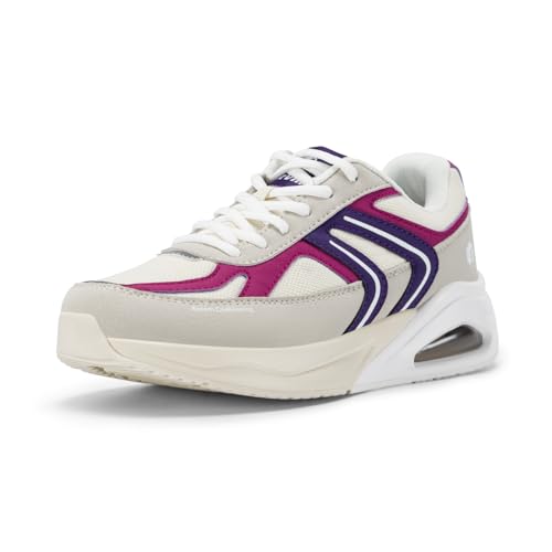 FitVille Sneaker Damen Extra Weite Sportschuhe mit Luftkissen Dämpfung Laufschuhe Atmungsaktiv Turnschuhe Leichte Joggingschuhe Straßenlaufschuhe Walkingschuhe Fitnessschuhe Elfenbein 37 EU Weit von FitVille
