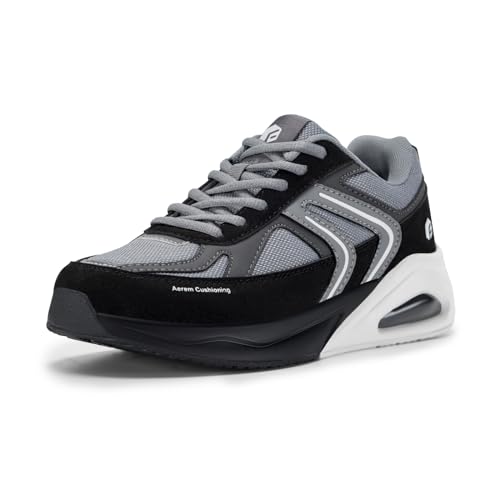 FitVille Sneaker Damen Extra Weite Sportschuhe mit Luftkissen Dämpfung Laufschuhe Atmungsaktiv Turnschuhe Leichte Joggingschuhe Straßenlaufschuhe Walkingschuhe Fitnessschuhe Schwarz 36 EU X-Weit von FitVille