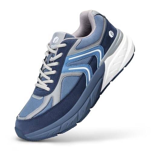 FitVille Sneaker Herren Extra Weit Laufschuhe Dämpfung Sportschuhe Atmungsaktiv Running Shoes Outdoor Joggingschuhe Straßenlaufschuhe rutschfest Turnschuhe Schuhe Breite Füße Blau 47 EU Weit von FitVille