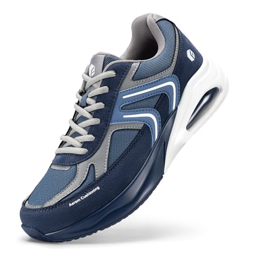 FitVille Sneaker Herren Extra Weite Laufschuhe mit Luftkissen Dämpfung Sportschuhe Atmungsaktiv Turnschuhe Leichte Joggingschuhe rutschfest Straßenlaufschuhe Walkingschuhe Blau 42.5 EU X-Weit FitVille Sneaker Herren Extra Weite Laufschuhe mit Luftkissen Dämpfung Sportschuhe Atmungsaktiv Turnschuhe Leichte Joggingschuhe rutschfest Straßenlaufschuhe Walkingschuhe Blau 42.5 EU X-Weit von FitVille