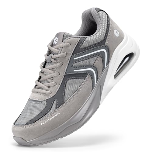 FitVille Sneaker Herren Extra Weite Laufschuhe mit Luftkissen Dämpfung Sportschuhe Atmungsaktiv Turnschuhe Leichte Joggingschuhe rutschfest Straßenlaufschuhe Walkingschuhe Grau 44.5 EU X-Weit FitVille Sneaker Herren Extra Weite Laufschuhe mit Luftkissen Dämpfung Sportschuhe Atmungsaktiv Turnschuhe Leichte Joggingschuhe rutschfest Straßenlaufschuhe Walkingschuhe Grau 44.5 EU X-Weit von FitVille