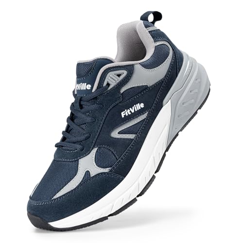 FitVille Sneaker Herren Laufschuhe Extra Weit Sportschuhe rutschfeste Turnschuhe Atmungsaktiv Straßenlaufschuhe Outdoor Jogging Fitness Bequeme Walking Schuhe Breite Füße,Blau,44.5 EU,X-Weit FitVille Sneaker Herren Laufschuhe Extra Weit Sportschuhe rutschfeste Turnschuhe Atmungsaktiv Straßenlaufschuhe Outdoor Jogging Fitness Bequeme Walking Schuhe Breite Füße,Blau,44.5 EU,X-Weit von FitVille