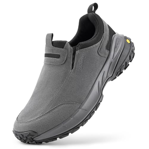 FitVille Wanderschuhe Herren Extra Breit Trekkingschuhe rutschfeste Outdoor Schuhe Atmungsaktiv Walkingschuhe Slip on Freizeitschuhe Weit Herren Sneaker mit Fußgewölbestütze Grau 44 EU Weit FitVille Wanderschuhe Herren Extra Breit Trekkingschuhe rutschfeste Outdoor Schuhe Atmungsaktiv Walkingschuhe Slip on Freizeitschuhe Weit Herren Sneaker mit Fußgewölbestütze Grau 44 EU Weit von FitVille