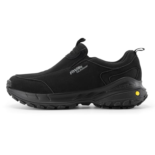 FitVille Wanderschuhe Herren Extra Breit Trekkingschuhe rutschfeste Outdoor Schuhe Atmungsaktiv Walkingschuhe Slip on Freizeitschuhe Weit Herren Sneaker mit Fußgewölbestütze Schwarz 50 EU X-Weit FitVille Wanderschuhe Herren Extra Breit Trekkingschuhe rutschfeste Outdoor Schuhe Atmungsaktiv Walkingschuhe Slip on Freizeitschuhe Weit Herren Sneaker mit Fußgewölbestütze Schwarz 50 EU X-Weit von FitVille