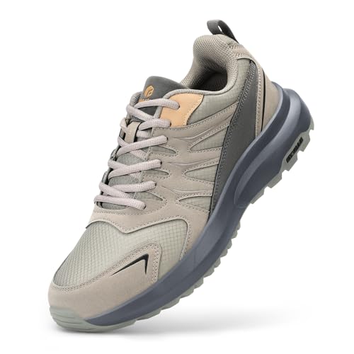 FitVille Wanderschuhe Herren Extra Breit Wasserdicht Trekkingschuhe Outdoorschuhe rutschfeste Knöchel Bergschuhe Atmungsaktiv Leicht Walkingschuhe Weite Sneaker Hiking Shoes Grün 44 EU Weit von FitVille