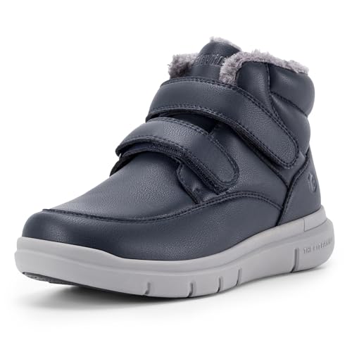 FitVille Winterschuhe Herren Extra Weit Winterstiefel Wasserdicht Warm Gefüttert Schneestiefel Kurzschaft Stiefel Breit Winter Boots Outdoor Warm Ankle Boots Rutschfeste Schuhe,Blau,44,Weit von FitVille