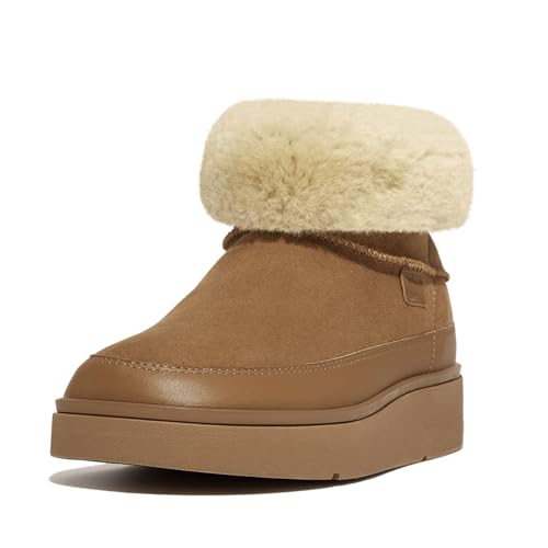 FitFlop Damen GEN-FF Mini Double-Faced Shearling Winter Boots, Chocolate Brown, 41 EU von Fitflop