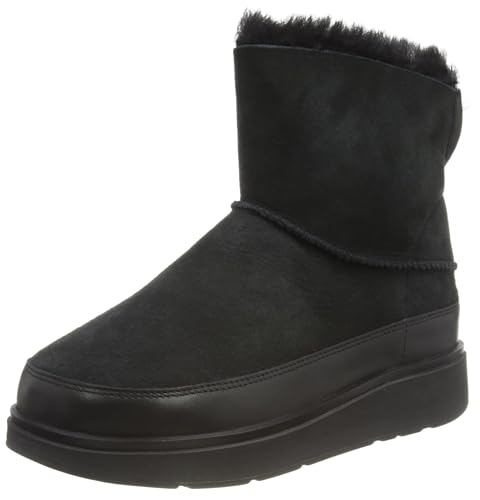 FitFlop Damen GEN-FF Mini Double-Faced Shearling Winter Boots, Schwarz, 37 EU von Fitflop