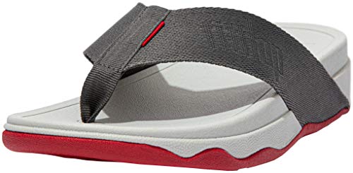 FitFlop Women's Surfa Toe-Post Sandals Flip-Flop, Pewter Grey, 8 von Fitflop