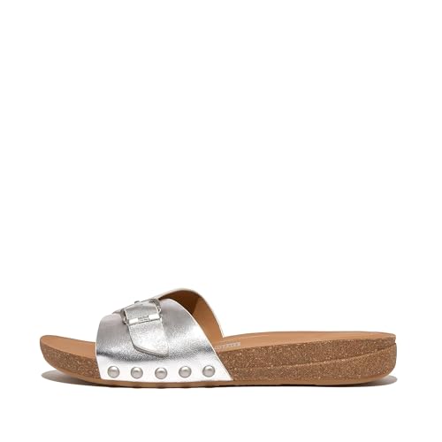 Fitflop Damen Adjustable Buckle Flip-Flops Sandalen Metallisch 38 EU von Fitflop