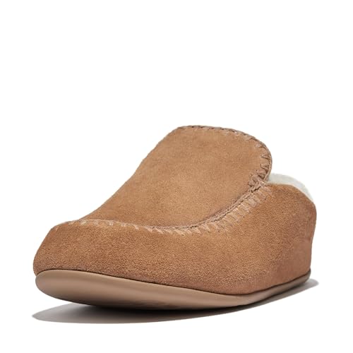 Fitflop Damen Chrissie II Haus Crochet-Stitch Shearling Slippers Slipper, Desert Tan, Numeric_39 EU von Fitflop