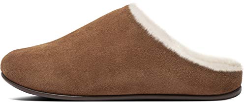Fitflop Damen Chrissie Shearling Pantoffeln, Brown (Tumbled Tan 645), 41 EU von Fitflop