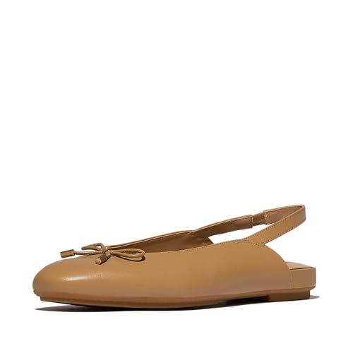 Fitflop Damen Delicato Bow Leather Slingbacks Ballerinas, Camel, 39 EU Schmal Fitflop Damen Delicato Bow Leather Slingbacks Ballerinas, Camel, 39 EU Schmal von Fitflop