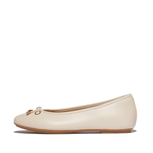 Fitflop Damen Delicato Bow Soft Leather Ballet Flats Ballerinas, beige, 39 EU Schmal Fitflop Damen Delicato Bow Soft Leather Ballet Flats Ballerinas, beige, 39 EU Schmal von Fitflop