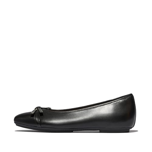 Fitflop Damen Delicato Glitz-Bow Leather Ballet Flats Ballerinas, Schwarz, 41.5 EU Schmal Fitflop Damen Delicato Glitz-Bow Leather Ballet Flats Ballerinas, Schwarz, 41.5 EU Schmal von Fitflop