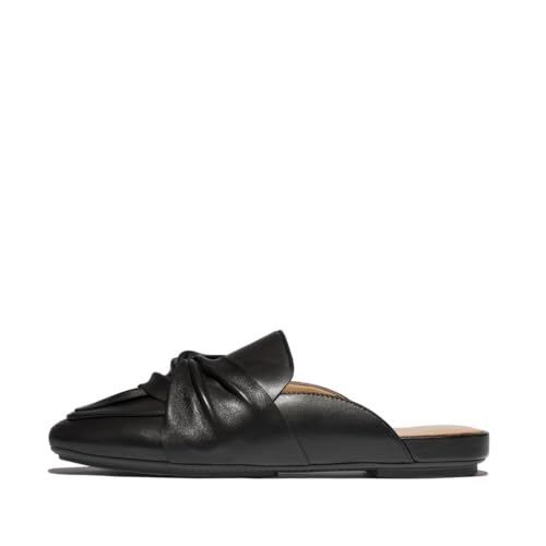 Fitflop Damen Delicato Soft-Twist Leather Mules Hausschuh, Schwarz, 43 EU von Fitflop