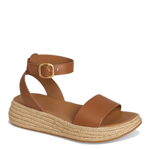 Fitflop Damen F-Mode Espadrille Leather Flatform a/Strap Sandale, Deep Tan, 38 EU von Fitflop