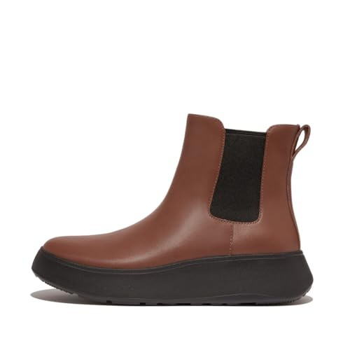 Fitflop Damen F-Mode Leather Flatform Chelsea Boots Stiefel, Rich Brown, 38.5 EU von Fitflop