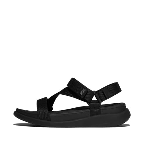 Fitflop Damen F-Mode Go ADJ. Webbing Flatform Z-Strap Sandale, Schwarz, 39 EU Fitflop Damen F-Mode Go ADJ. Webbing Flatform Z-Strap Sandale, Schwarz, 39 EU von Fitflop