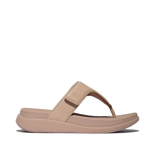 Fitflop Damen F-Mode Go Adjustable Flatform Toe-Post Sandale, beige, 38 EU von Fitflop