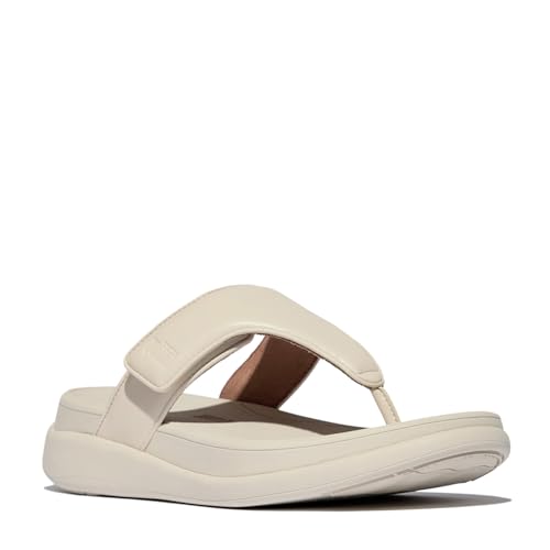 Fitflop Damen F-Mode Go Adjustable Flatform Toe-Post Sandale, beige, 40 EU von Fitflop