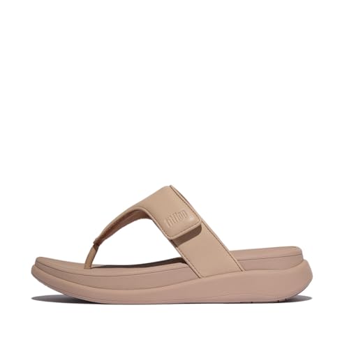 Fitflop Damen F-Mode Go Adjustable Flatform Toe-Post Sandale, beige, 42 EU Fitflop Damen F-Mode Go Adjustable Flatform Toe-Post Sandale, beige, 42 EU von Fitflop