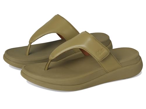 Fitflop Damen F-Mode Go Adjustable Flatform Toe-Post Sandale, olivgrün, 38 EU von Fitflop