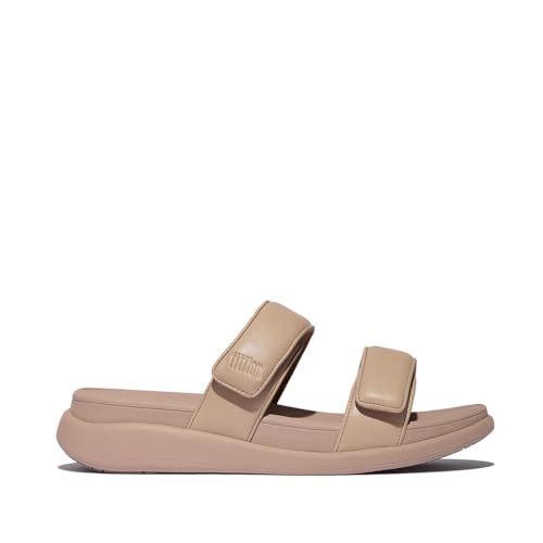 Fitflop Damen F-Mode Go Adjustable Flatform Two-bar Slides Schiebe-Sandalen, beige, 39 EU von Fitflop