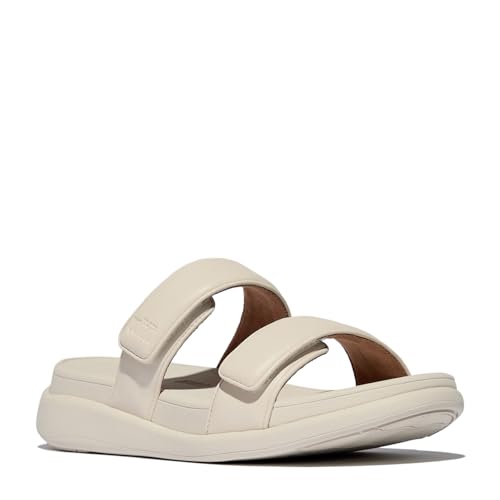 Fitflop Damen F-Mode Go Adjustable Flatform Two-bar Slides Schiebe-Sandalen, beige, 40 EU von Fitflop
