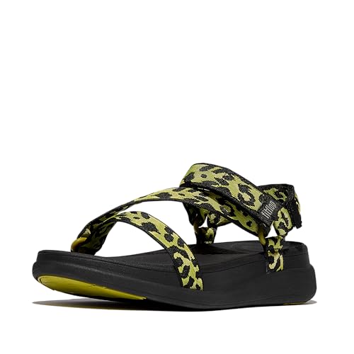 Fitflop Damen F-Mode Go Leopard Adjust. Webbing Z-Strap Sandale, Zitronengras-Mix, 42 EU Fitflop Damen F-Mode Go Leopard Adjust. Webbing Z-Strap Sandale, Zitronengras-Mix, 42 EU von Fitflop