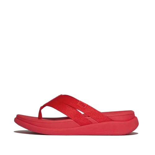 Fitflop Damen F-Mode Go Webbing Flatform Strappy Flip-Flops Flipflop, rot, 38 EU von Fitflop