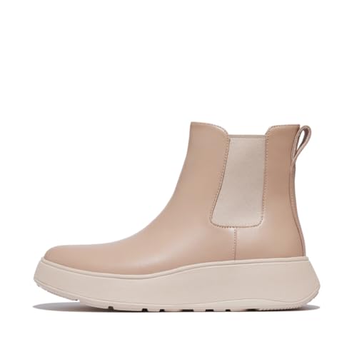 Fitflop Damen F-Mode Leather Flatform Chelsea Boots Stiefel, Beige (Classic Beige), 39 EU von Fitflop