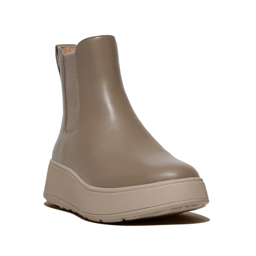 Fitflop Damen F-Mode Leather Flatform Chelsea Boots Stiefel, Minky Grey, 36 EU von Fitflop