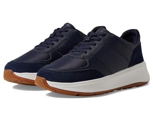 Fitflop Damen F-Mode Leather/Suede Flatform Sneakers Sneaker, Midnight Navy, 36 EU von Fitflop