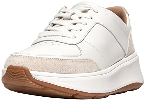 Fitflop Damen F-Mode Leather/Suede Flatform Sneakers Sneaker, Urban White, 37.5 EU von Fitflop