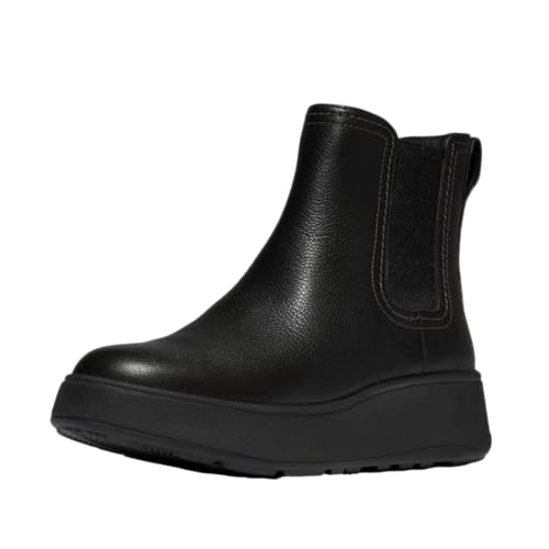 Fitflop Damen F-Mode Stitch Warm Tumbled-Leather Boots Chelsea-Stiefel, Schwarz, 38 EU von Fitflop