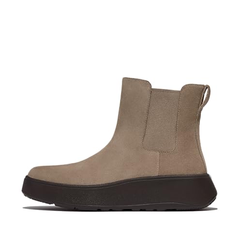 Fitflop Damen F-Mode Suede Flatform Boots Chelsea-Stiefel, Taupe, 36 EU von Fitflop