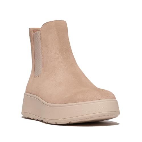 Fitflop Damen F-Mode Suede Flatform Chelsea Boots Stiefel, Beige (Classic Beige), 36 EU von Fitflop